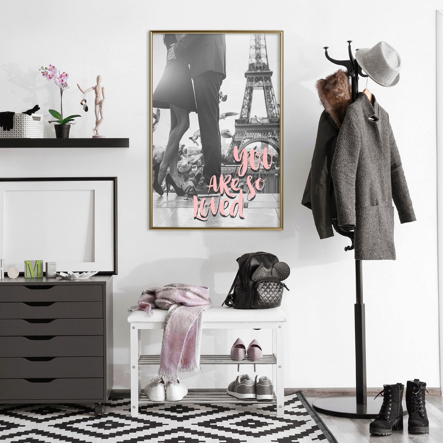 Affisch - You Are so Loved [Poster] 40x60 Guld ram, 40x60 cm