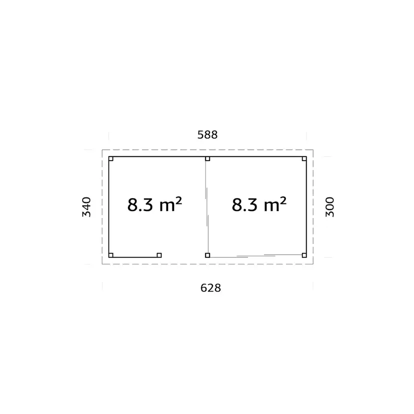 Uterum Palmako Lenna 16,6 m2 Set 707 Slide Plus