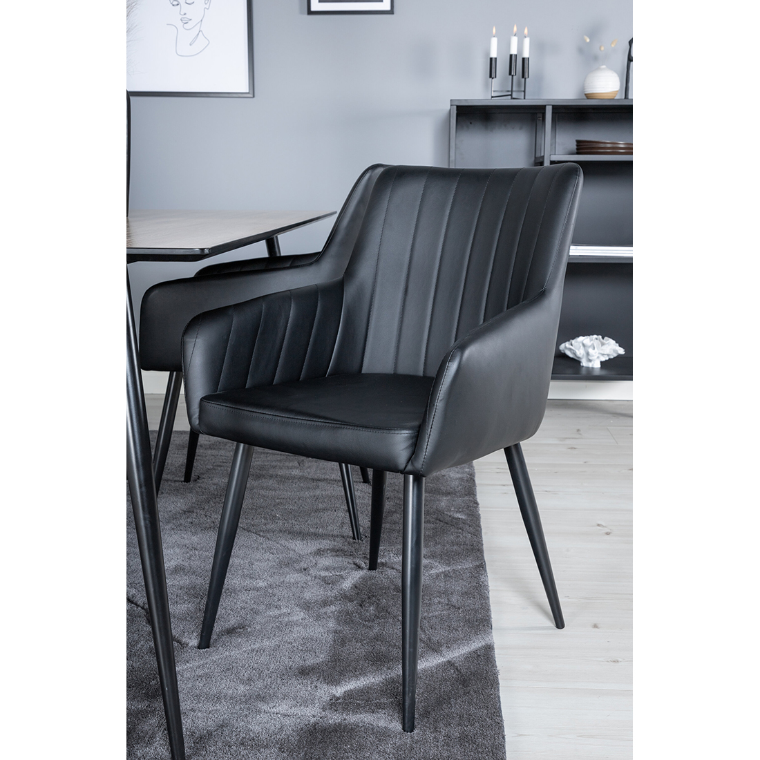 Matgrupp Venture Home Silar Ø120 cm med 4st Comfort Matstolar