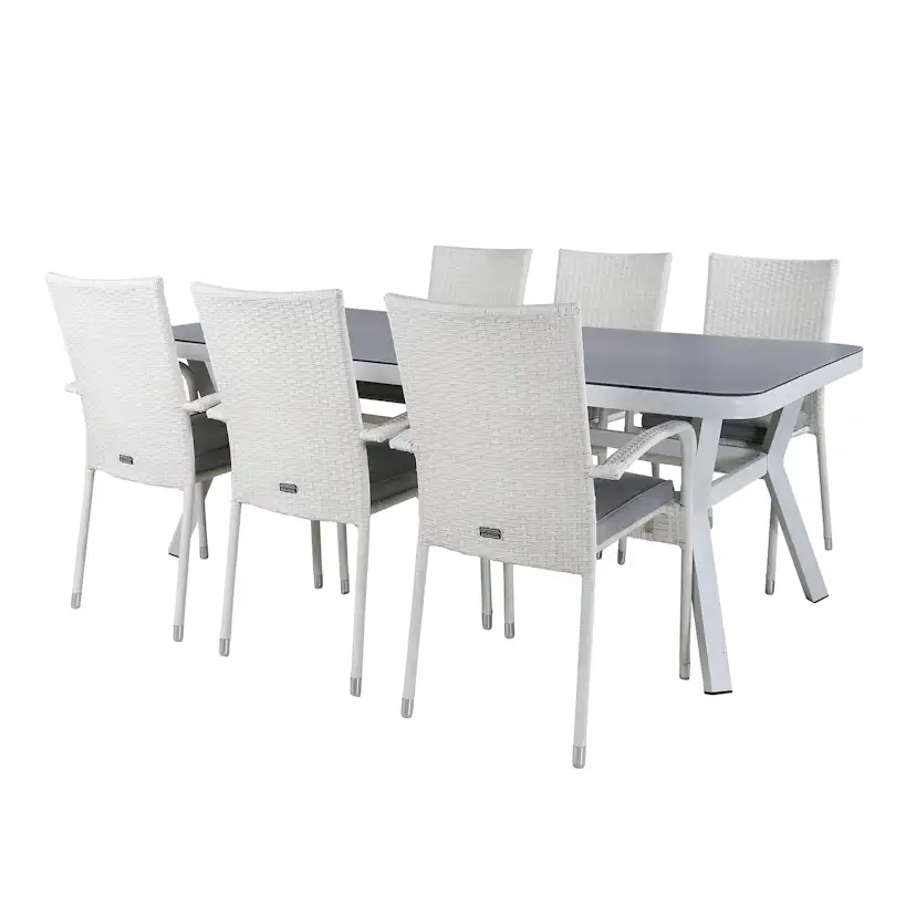 Matgrupp Venture Home Virya 160x90 med 6 Anna Matstolar
