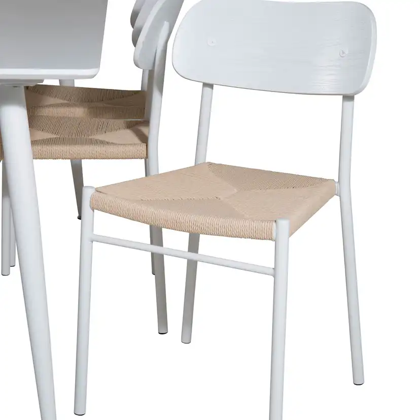 Matgrupp Venture Home Pobbie med 6 Peggy Stolar Vit