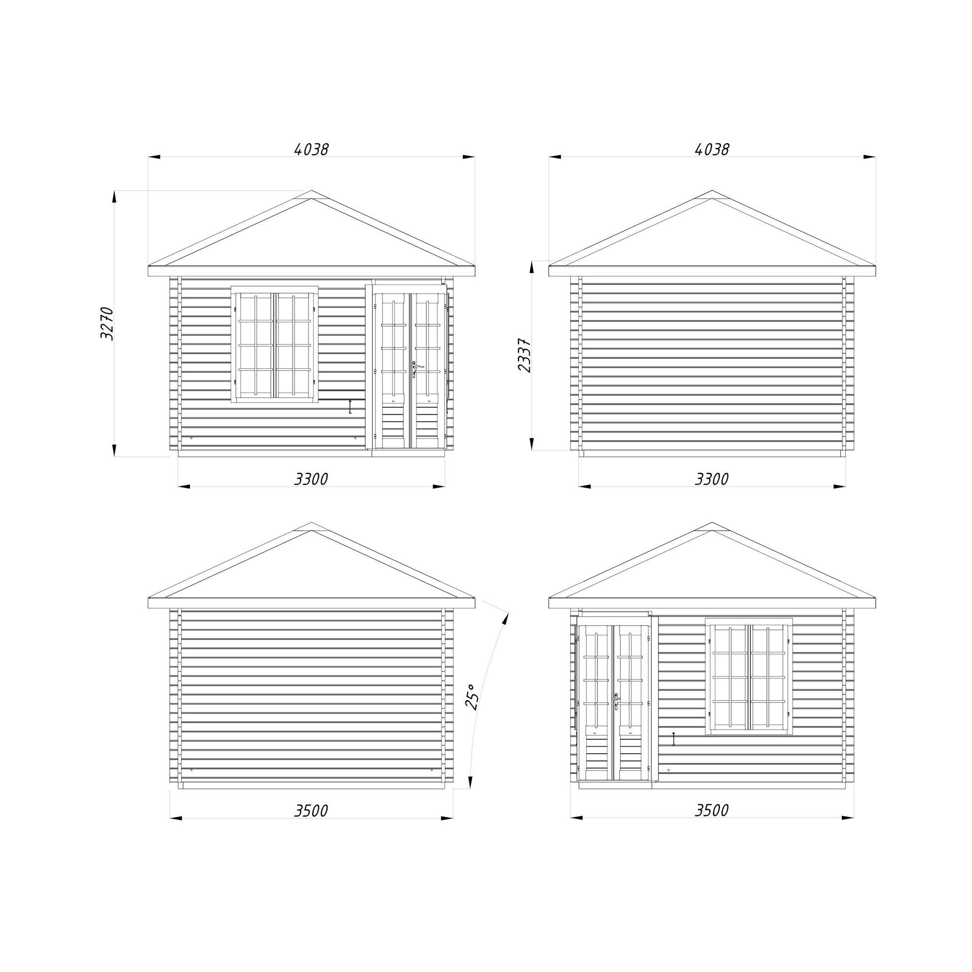Lusthus Palmako Melanie 10,9 m2