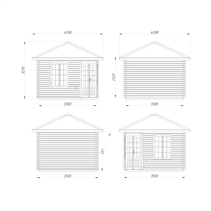 Lusthus Palmako Melanie 10,9 m2