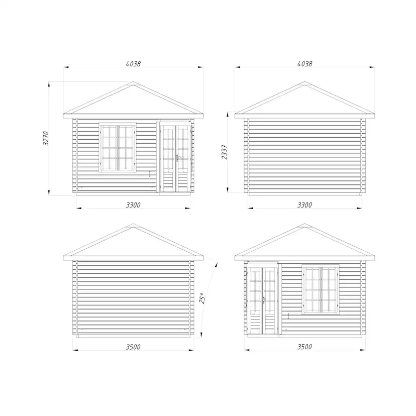 Melanie 9,6 m2 Impregnerad transparent
