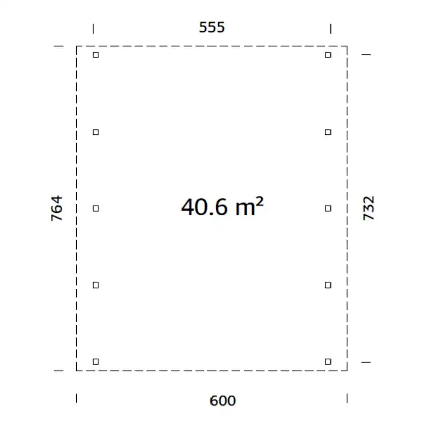 Carport Palmako Karl 40,6 m2