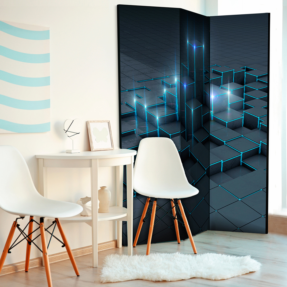 Rumsavdelare Skärmvägg Arkiio Black City 135x172 cm