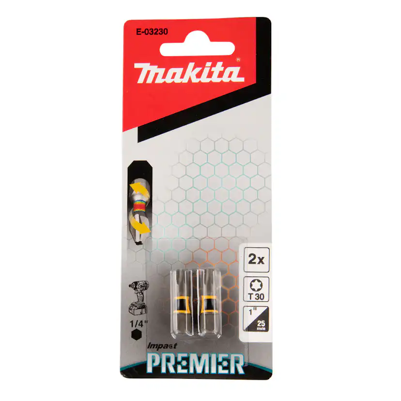 Bits Makita Impact Premier E-03230 T30 25 mm 2-pack