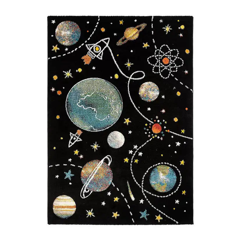 Barnmatta KM Carpets Atlas Space Svart