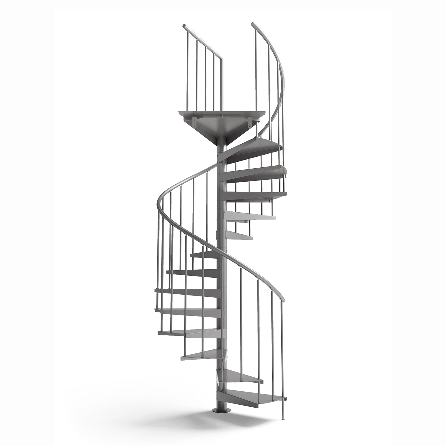 Skyddsräcke Drömtrappor by D'Opera till Spiraltrappa Pure Steel F20 Ø1500 mm