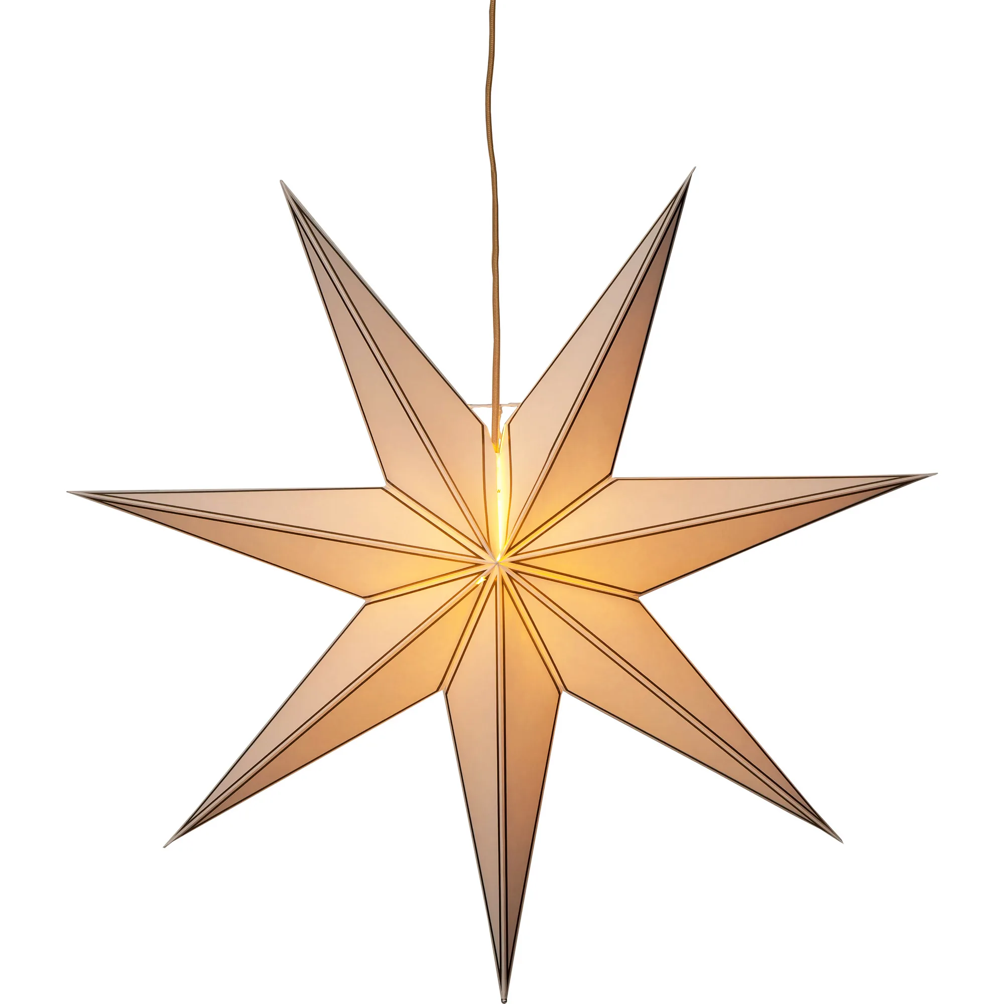 Adventsstjärna Star Trading Nicolas Textil: Guld