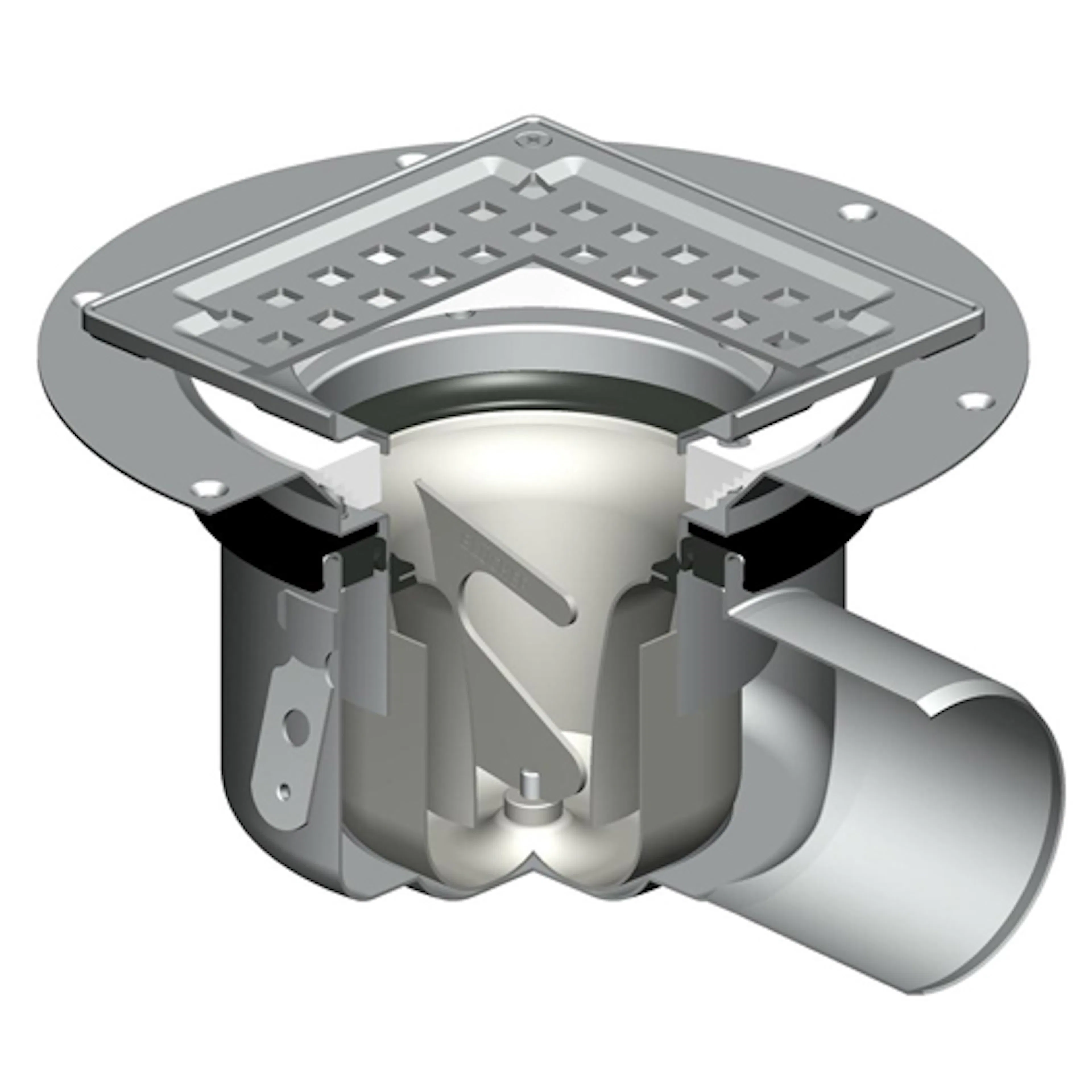Golvbrunn Blücher Drain Multi 206 med Bottenutlopp