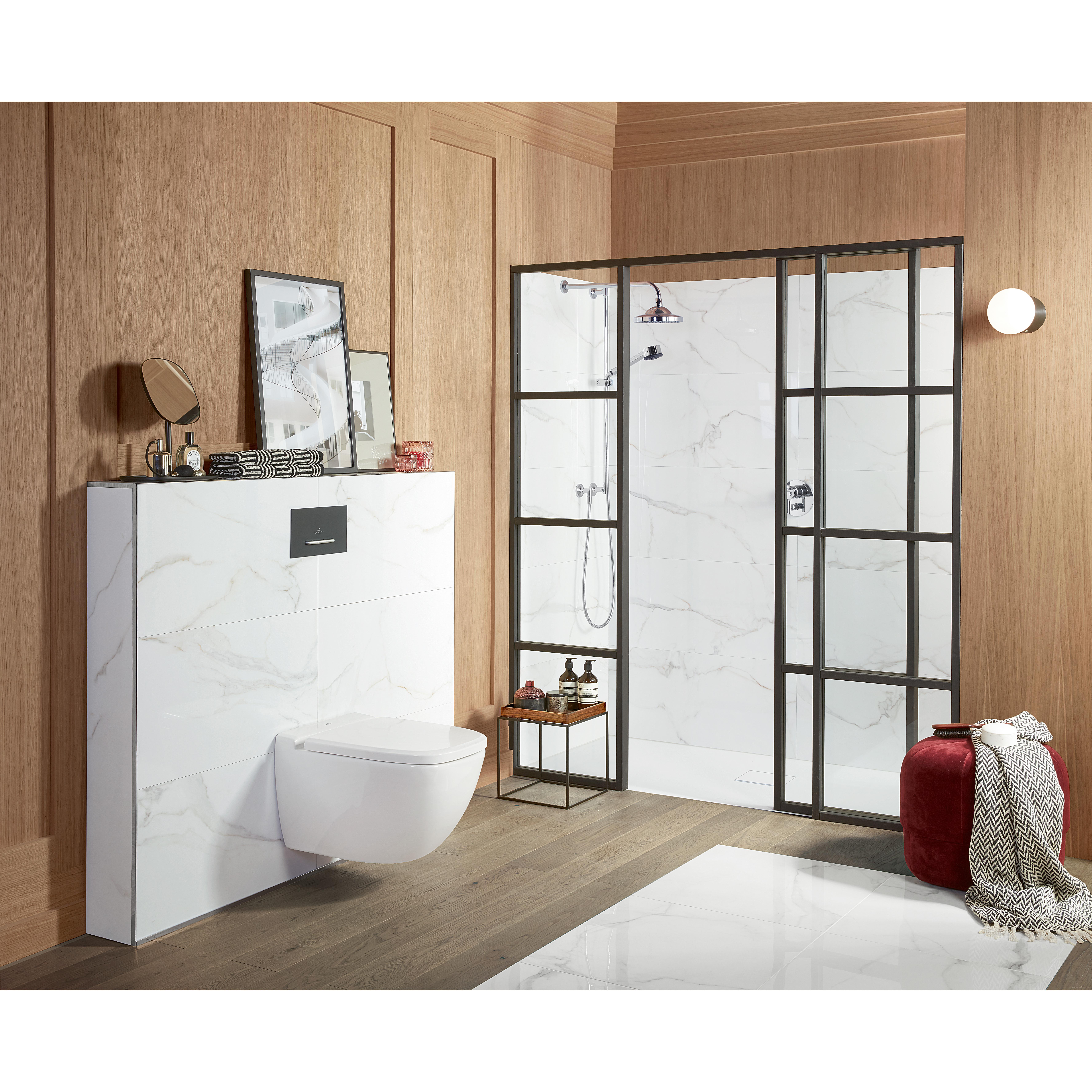 Spolknapp Villeroy & Boch ViConnect installationssystemen 92 Antracit Matt