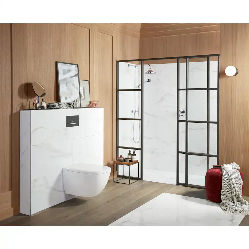 Spolknapp Villeroy & Boch ViConnect installationssystemen 92 Antracit Matt