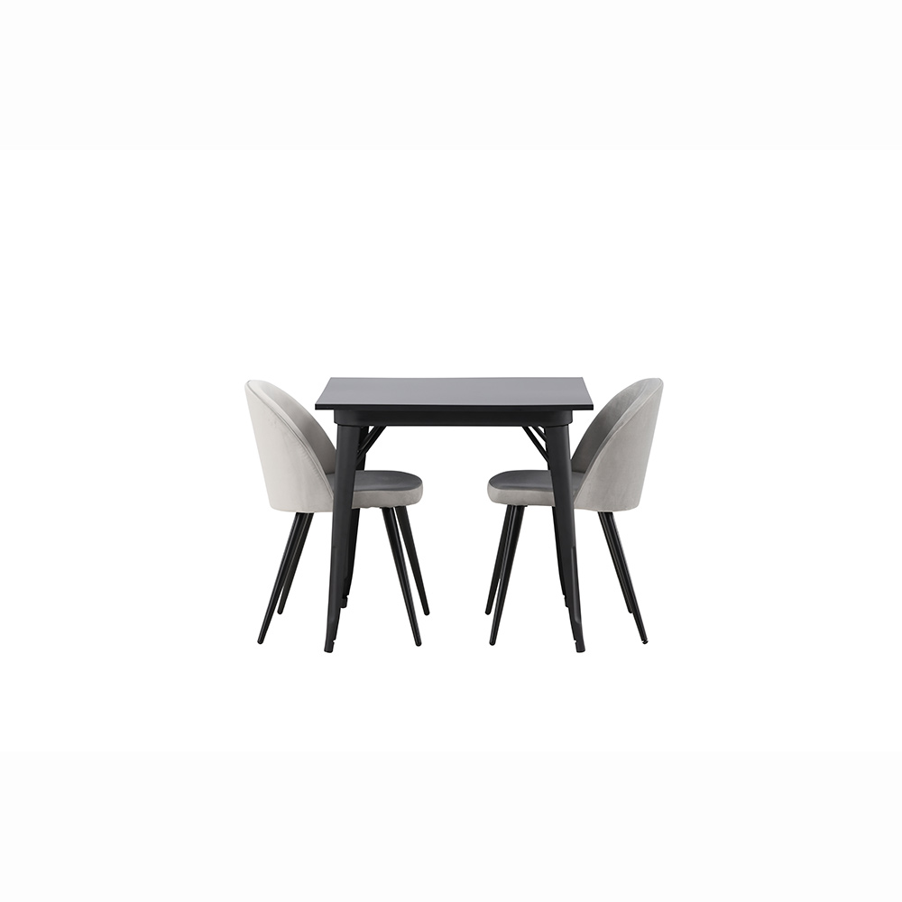 Matgrupp Venture Home Tempe med 2 Velvet Stolar