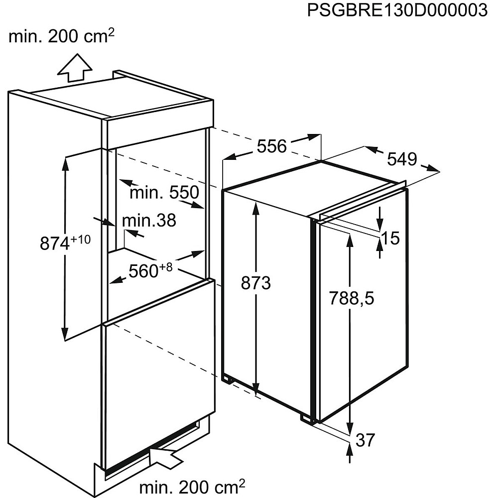 Kylskåp AEG OSF5O88EF OptiSpace