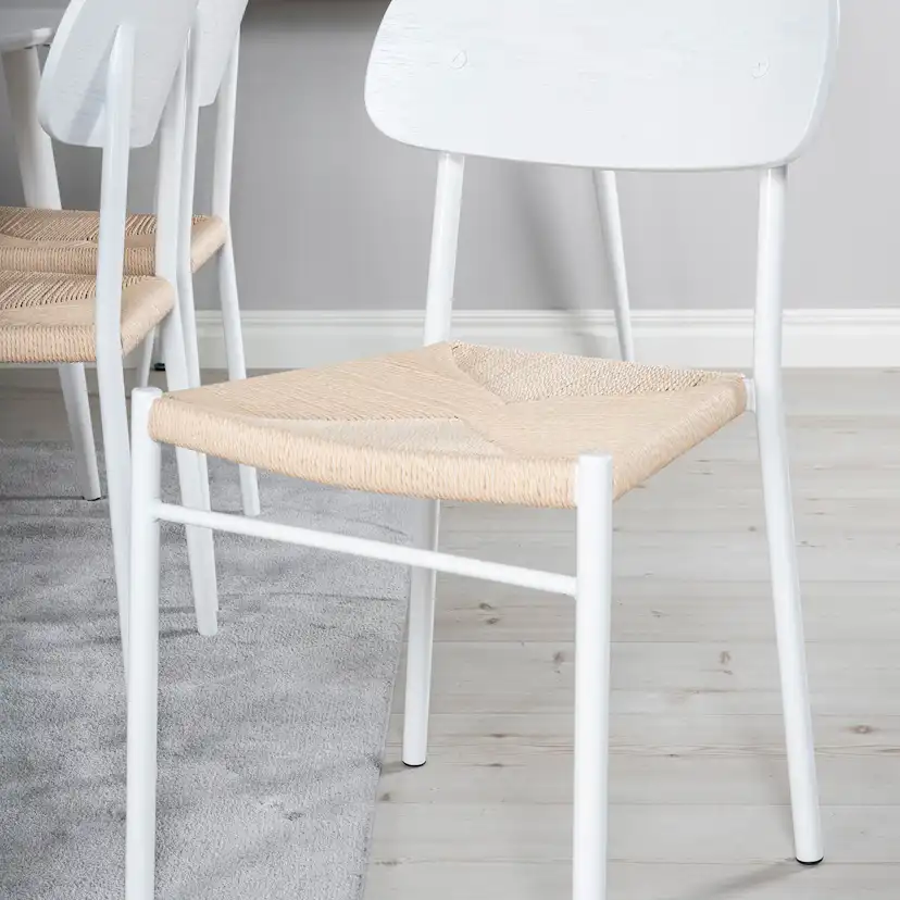 Matgrupp Venture Home Pobbie med 6 Peggy Stolar Vit