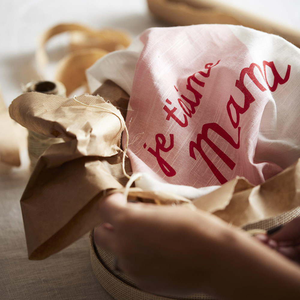 Presentförpackning Svanefors A Box with Love Disk & Handduk Je Taime Mama