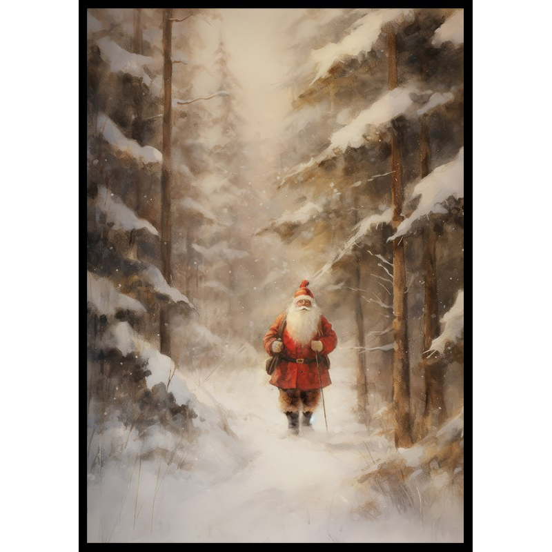 Poster Gallerix Santa Claus Winter Walk