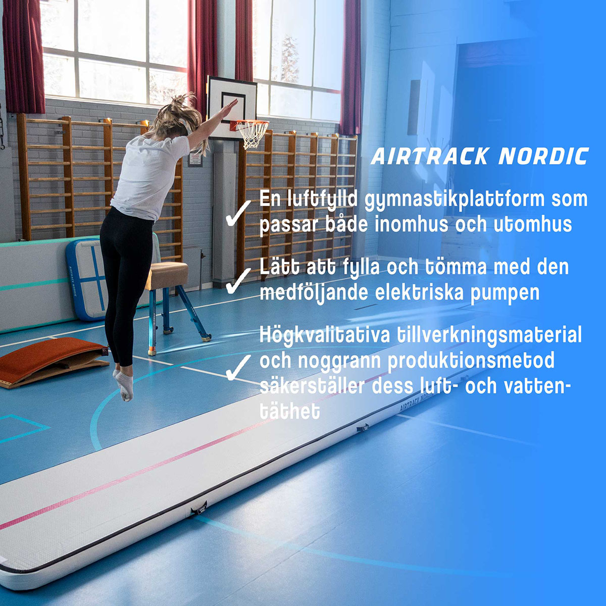 AirTrack Nordic Home Special Edition Luftvoltbana Blå 600 cm