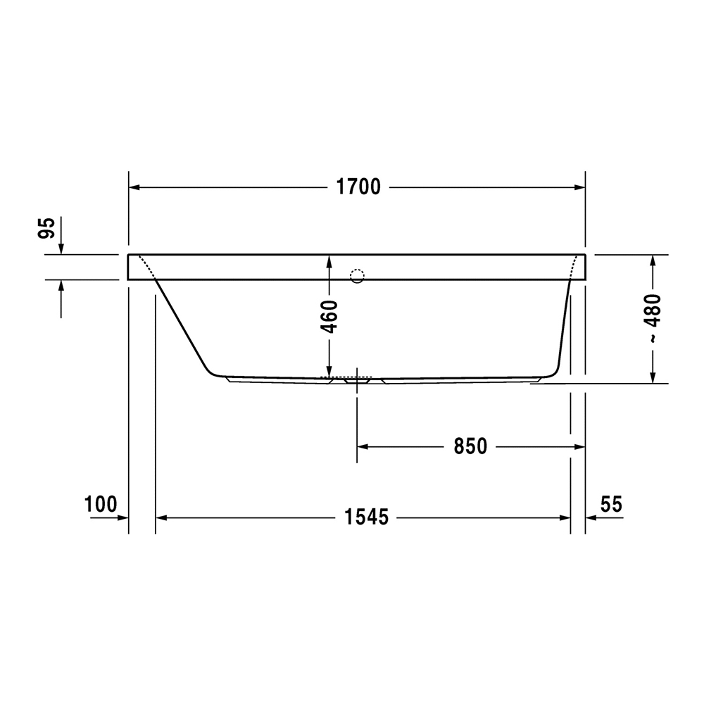 Badkar Duravit Happy D2 Inbyggnad