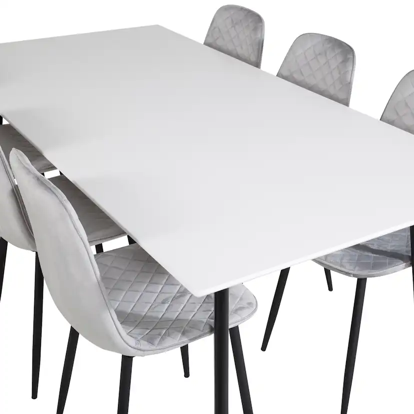 Matgrupp Venture Home Pobbie med 6 Phoi Stolar Sammet