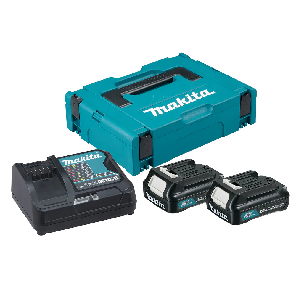 Batterikit Makita CXT 2xBL1021B + DC10SB 12V 2x2Ah