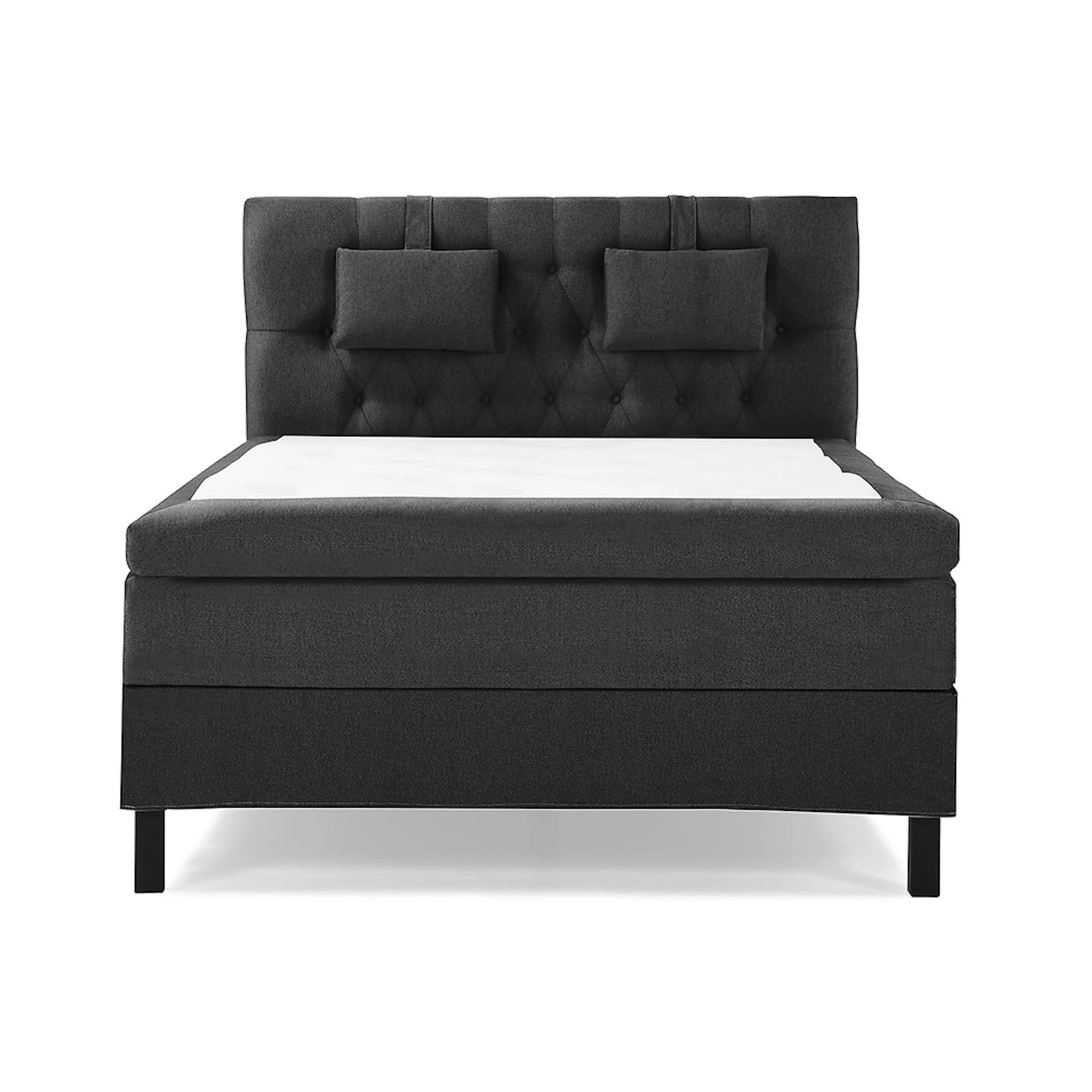 Lucky Komplett Sängpaket 140x200 Polyeter Diamant Svart, Fast Polyeter, Lucky Liten Nackkudde