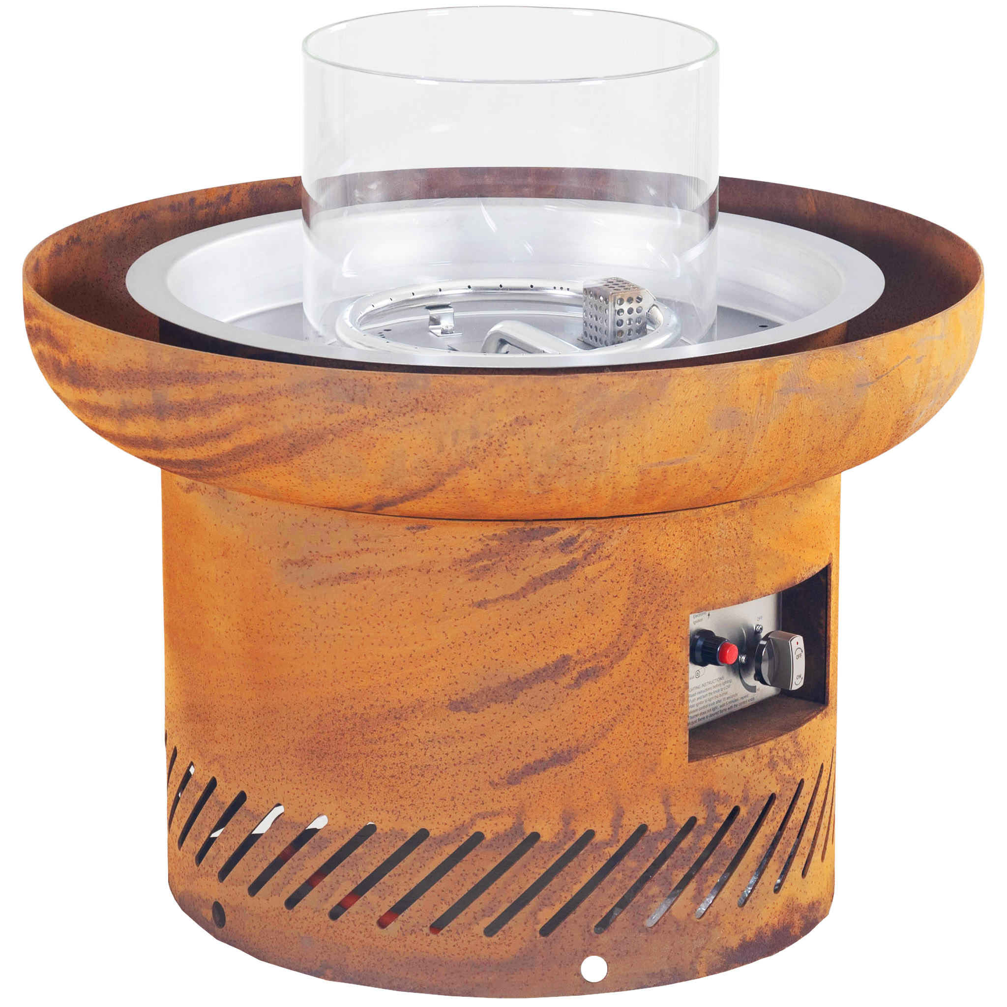 Eldstad Lyfco Cortenstål Gasoldriven Dorotea