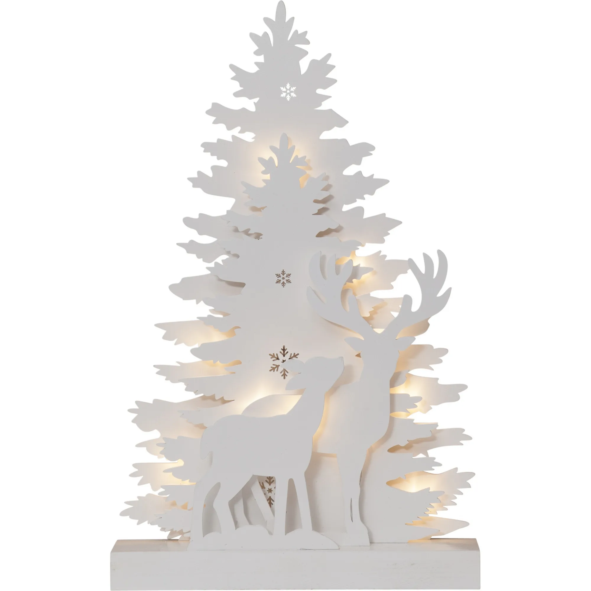 Bordsdekoration Star Trading Fauna 44 cm Vit