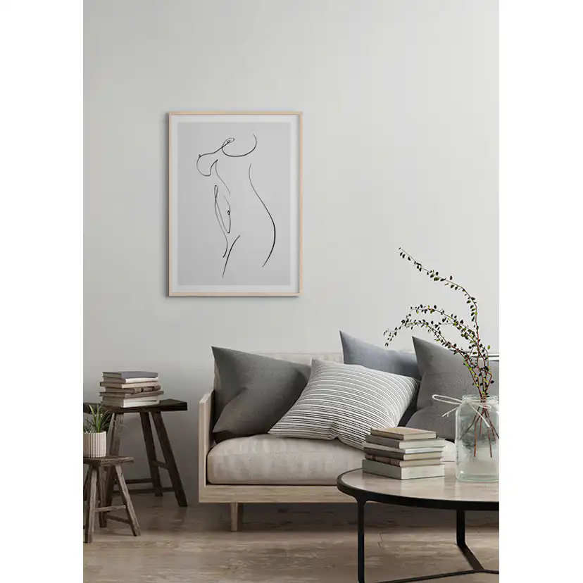 Poster Gallerix Curved Lines No2