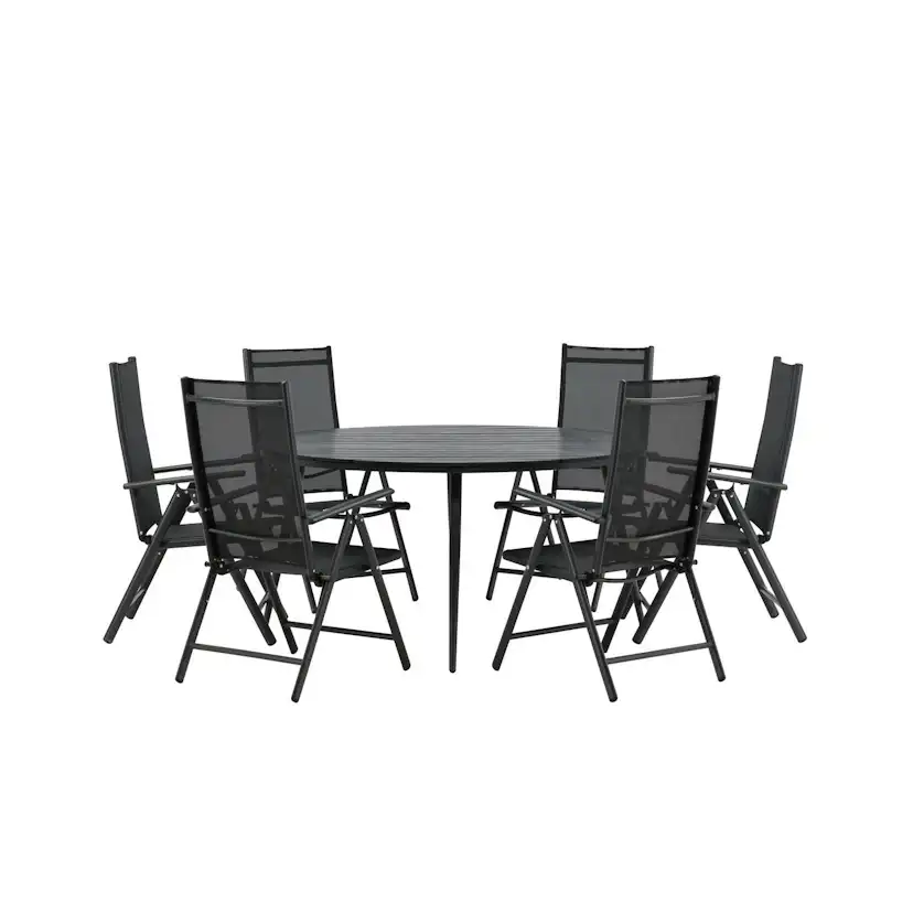 Matgrupp Venture Home Break Matgrupp Utomhus Rund 150 cm med 6 Break Positionsstol