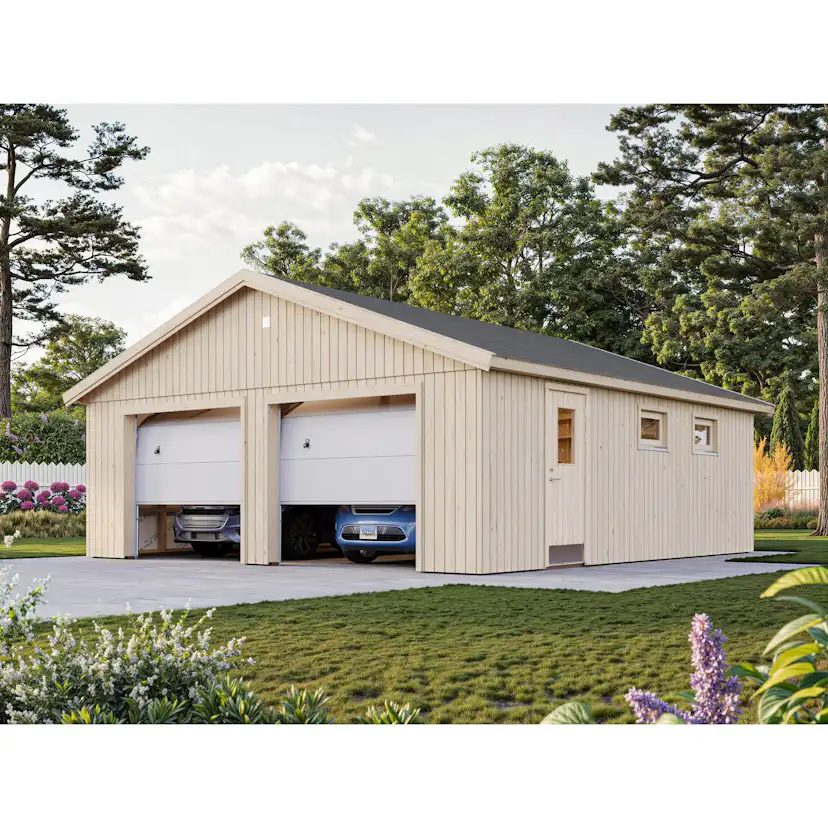 Dubbelgarage Palmako Andre 49,1 m2 med Takskjutport