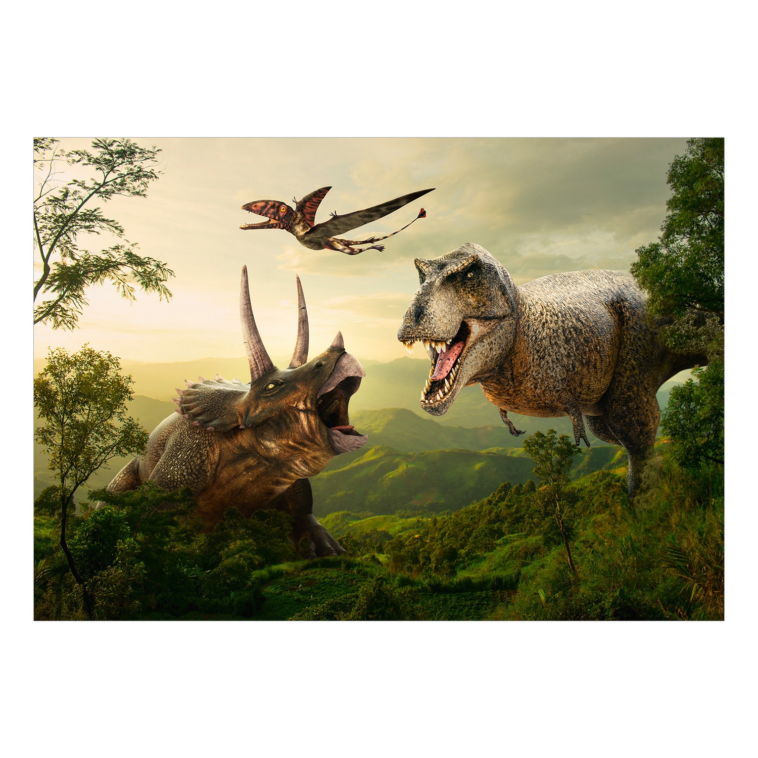 Fototapet Arkiio Självhäftande Dinosaur Square