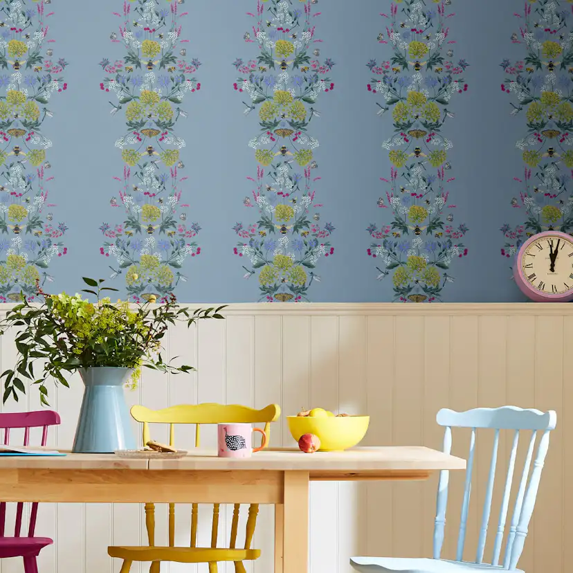Tapet Joules Perfect Pollinators Haze Blue