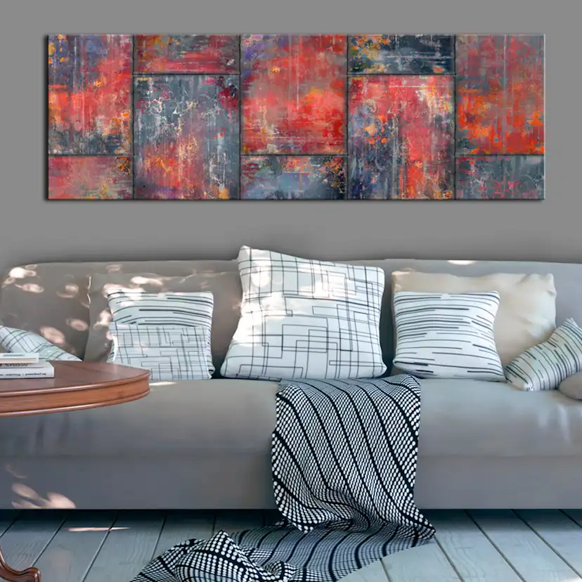 Tavla Arkiio Metal Mosaic Red