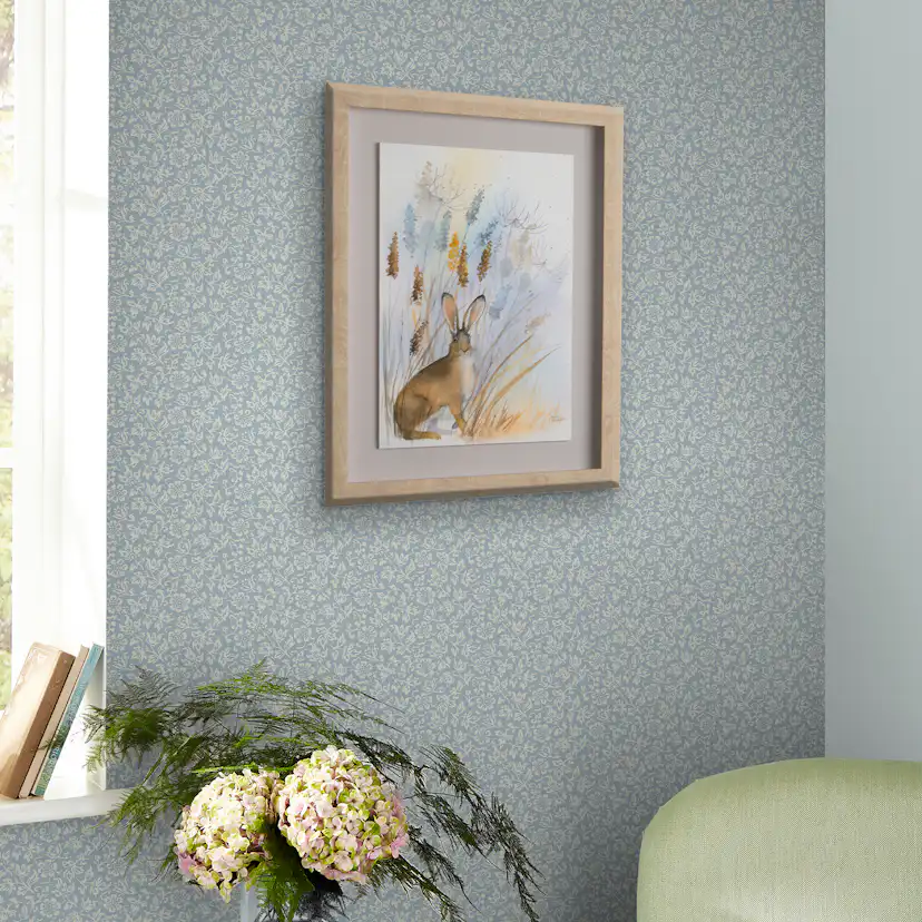 Tapet Laura Ashley Sweet Alyssum Pale Seaspray Blå 121078