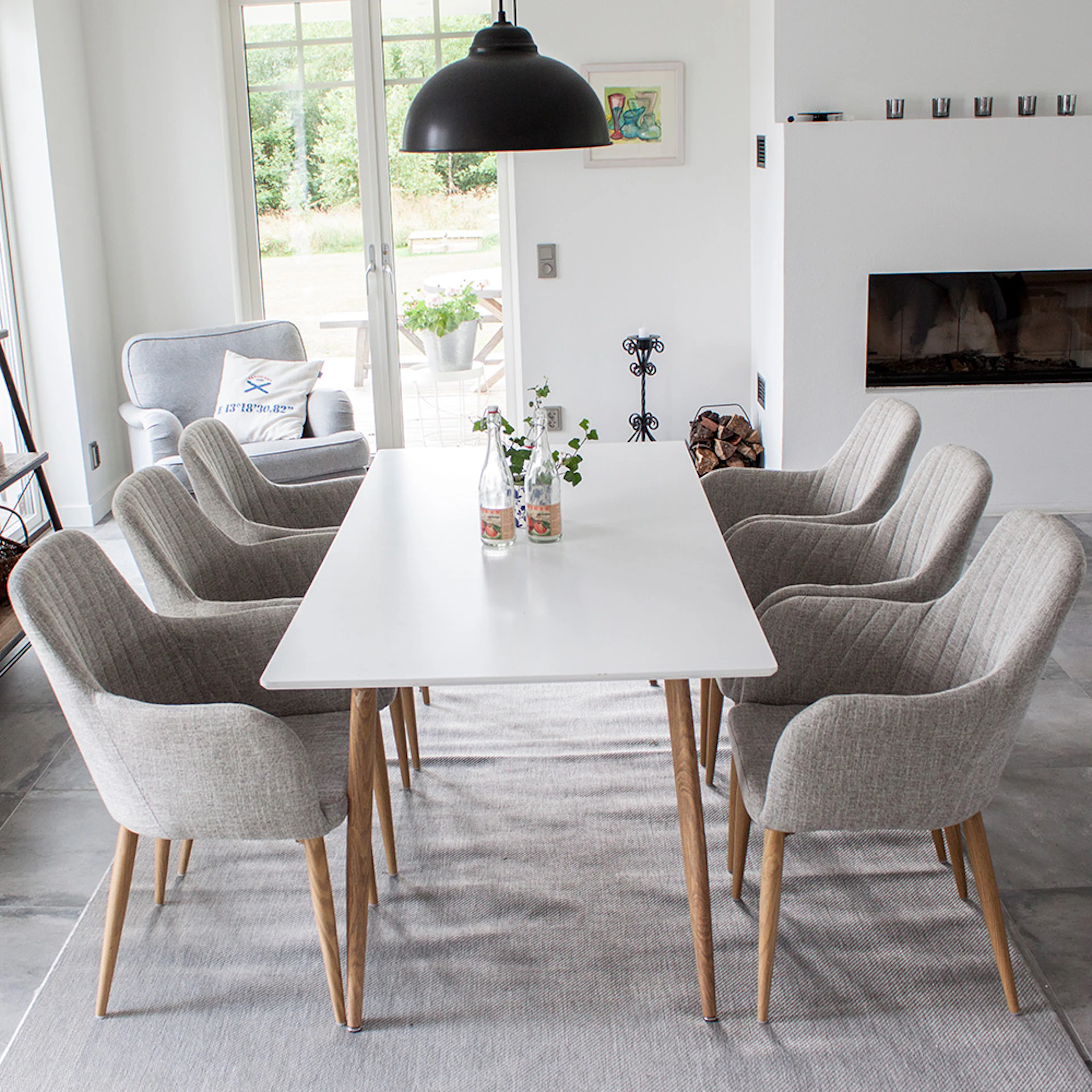 Matgrupp Venture Home Pontus Casper med 6 Stolar