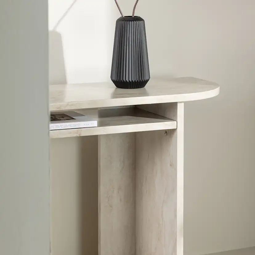 Sidobord Venture Home Ålesund Ovalt Bord med Marmorlook 120cm