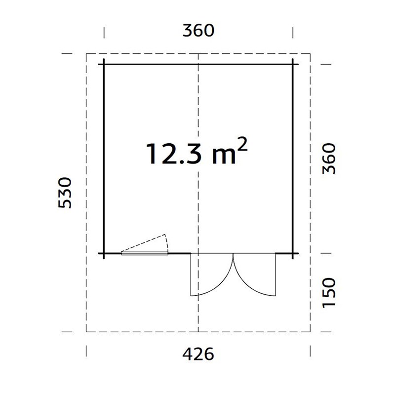 Stuga Palmako Sally 12,3 m2