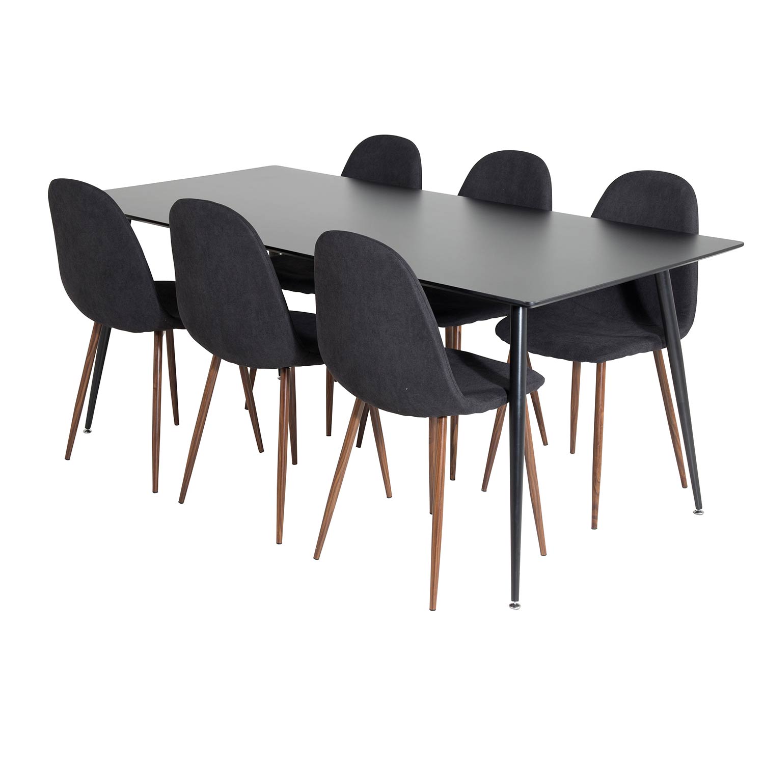 Matgrupp Venture Home Silvia med 6 Pobbie Stolar Polyestertyg