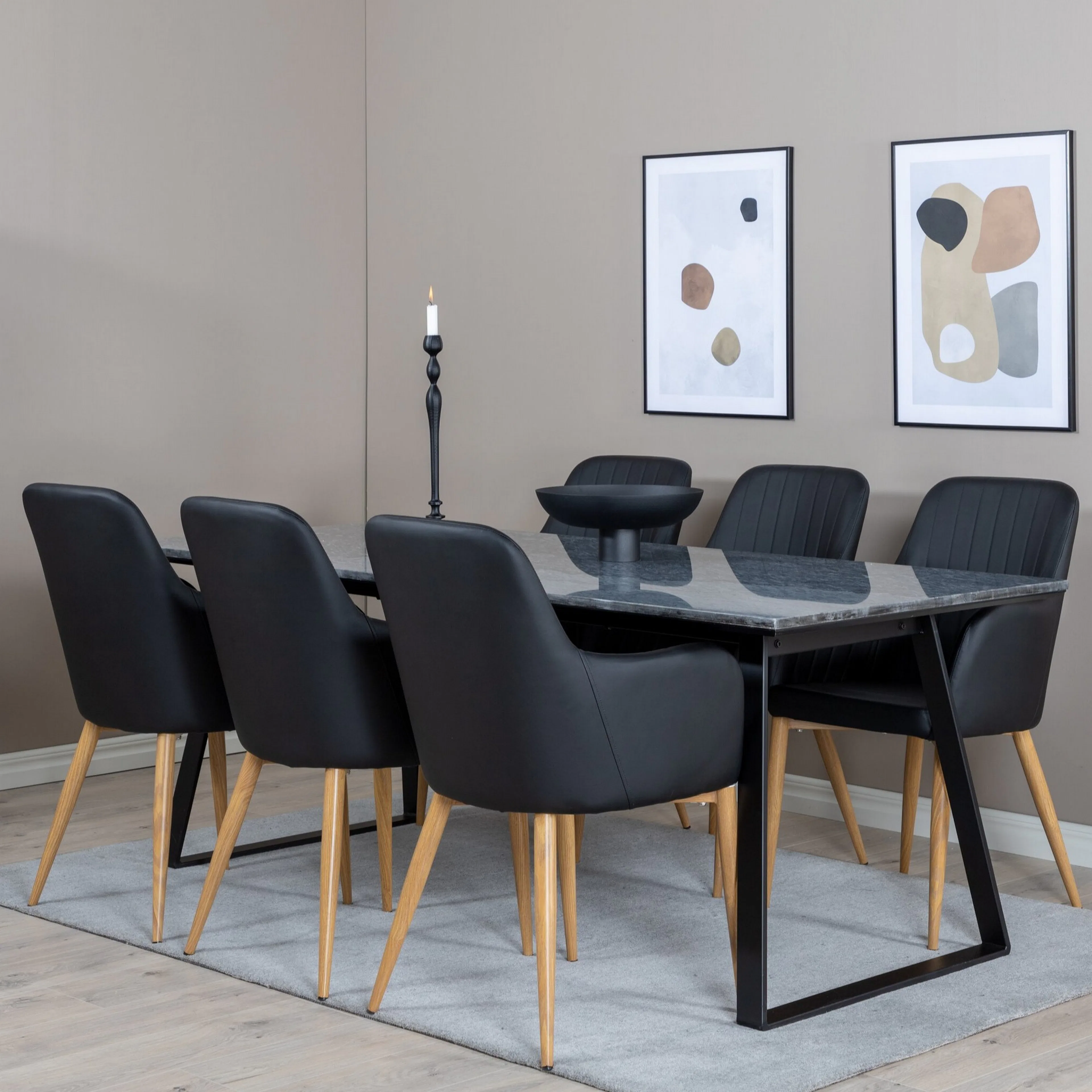 Matgrupp Venture Home Estelle med 6st Comfort Stolar