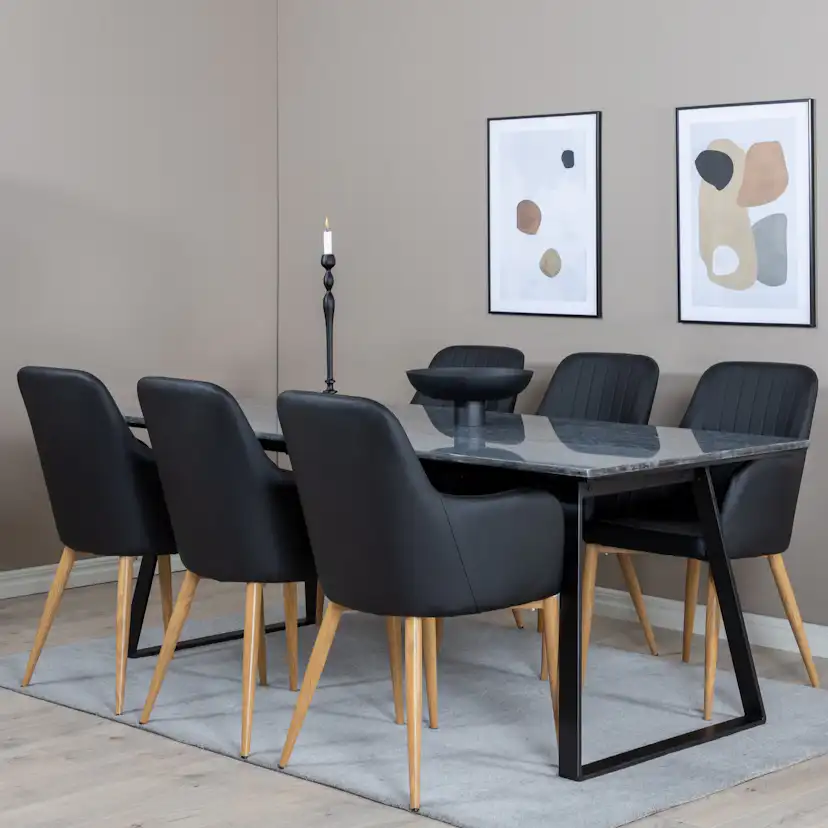 Matgrupp Venture Home Estelle med 6st Comfort Stolar