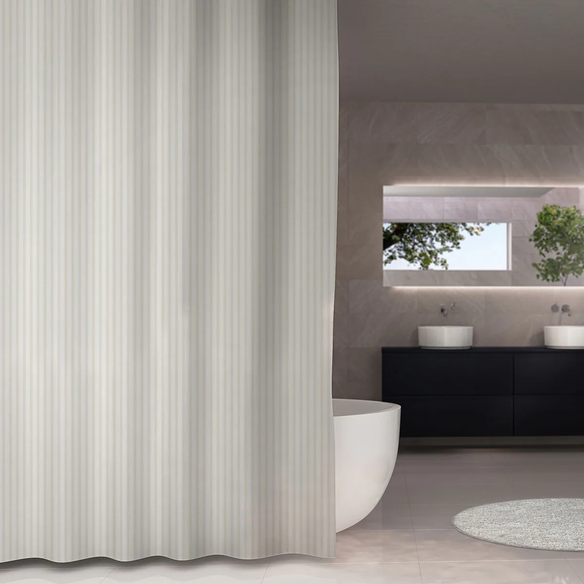 Duschdraperi Victoria vit 180x230 Vit, Storlek: 180x230 cm