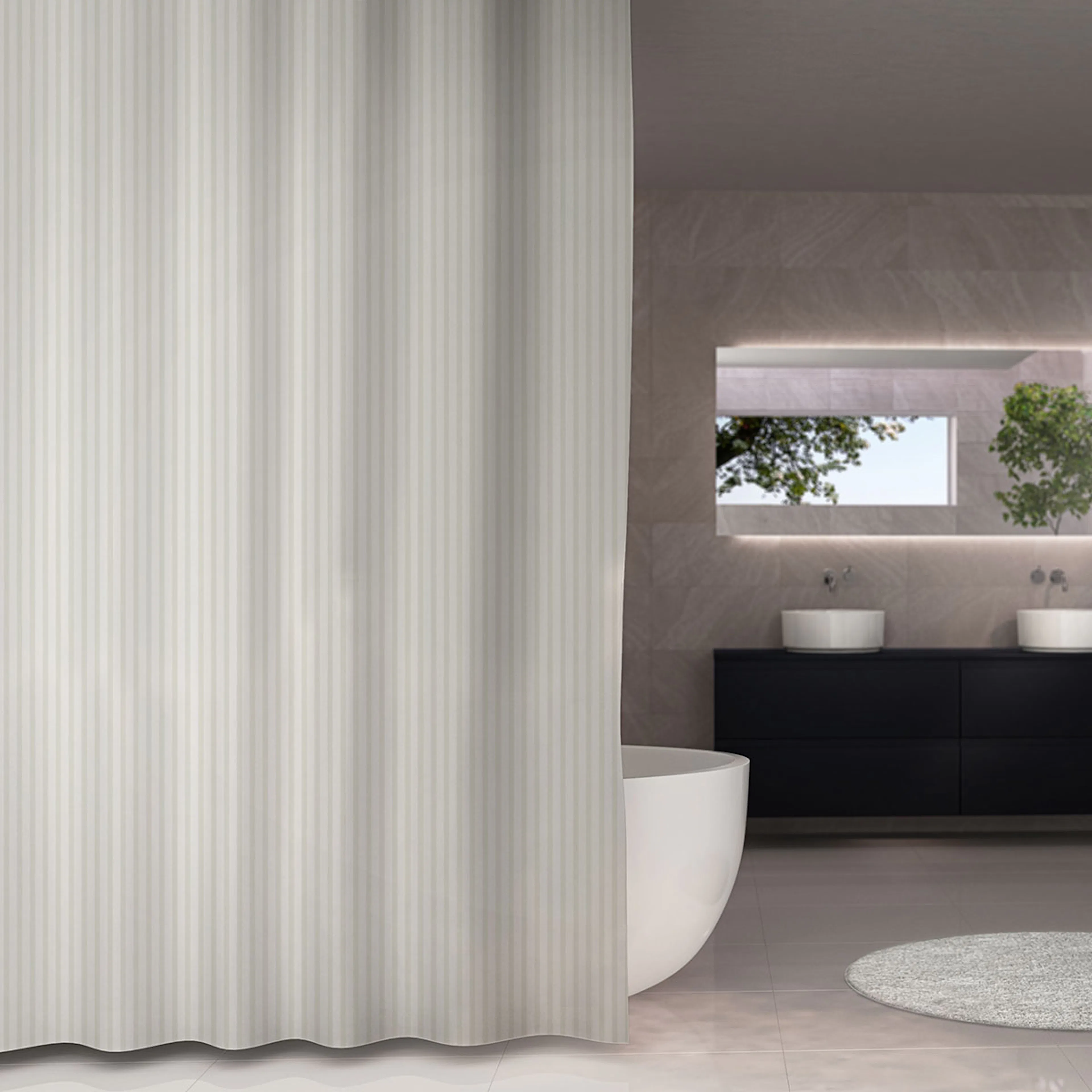 Duschdraperi Victoria vit 180x230 Vit, Storlek: 180x230 cm