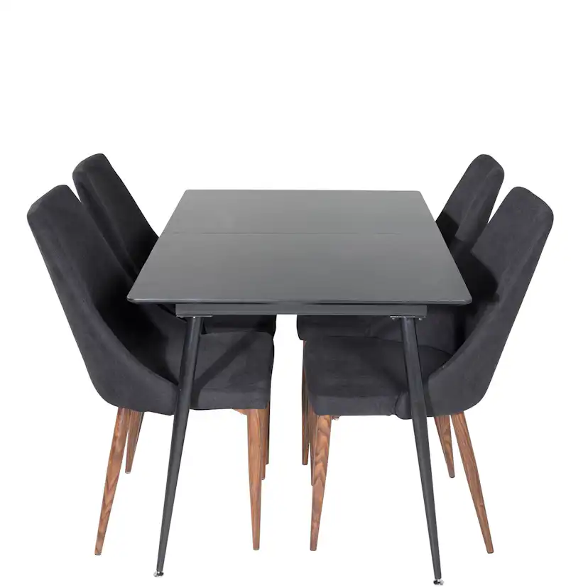 Matgrupp Venture Home Silvia med Iläggsskiva och 4 Laura Stolar