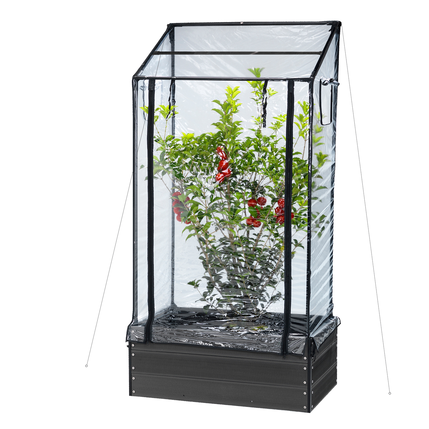 Drivhus Hortus Drivhus till Planteringslåda med Insektnät & Blixtlås 87x47x130/150 cm