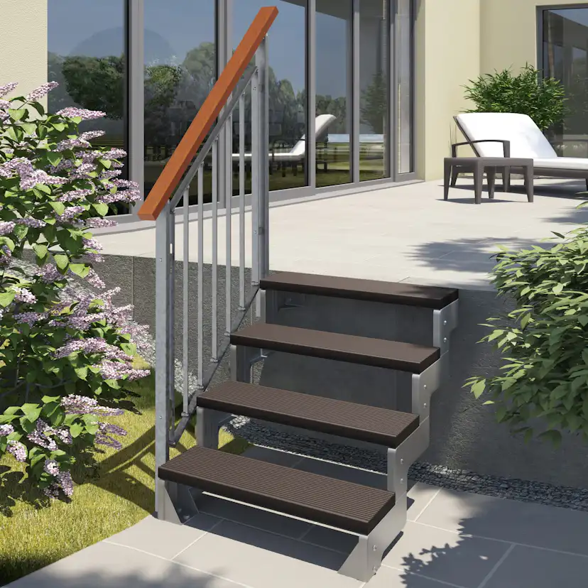Trädgårdstrappa Dolle Gardentop Trimax med Nordic Räcke