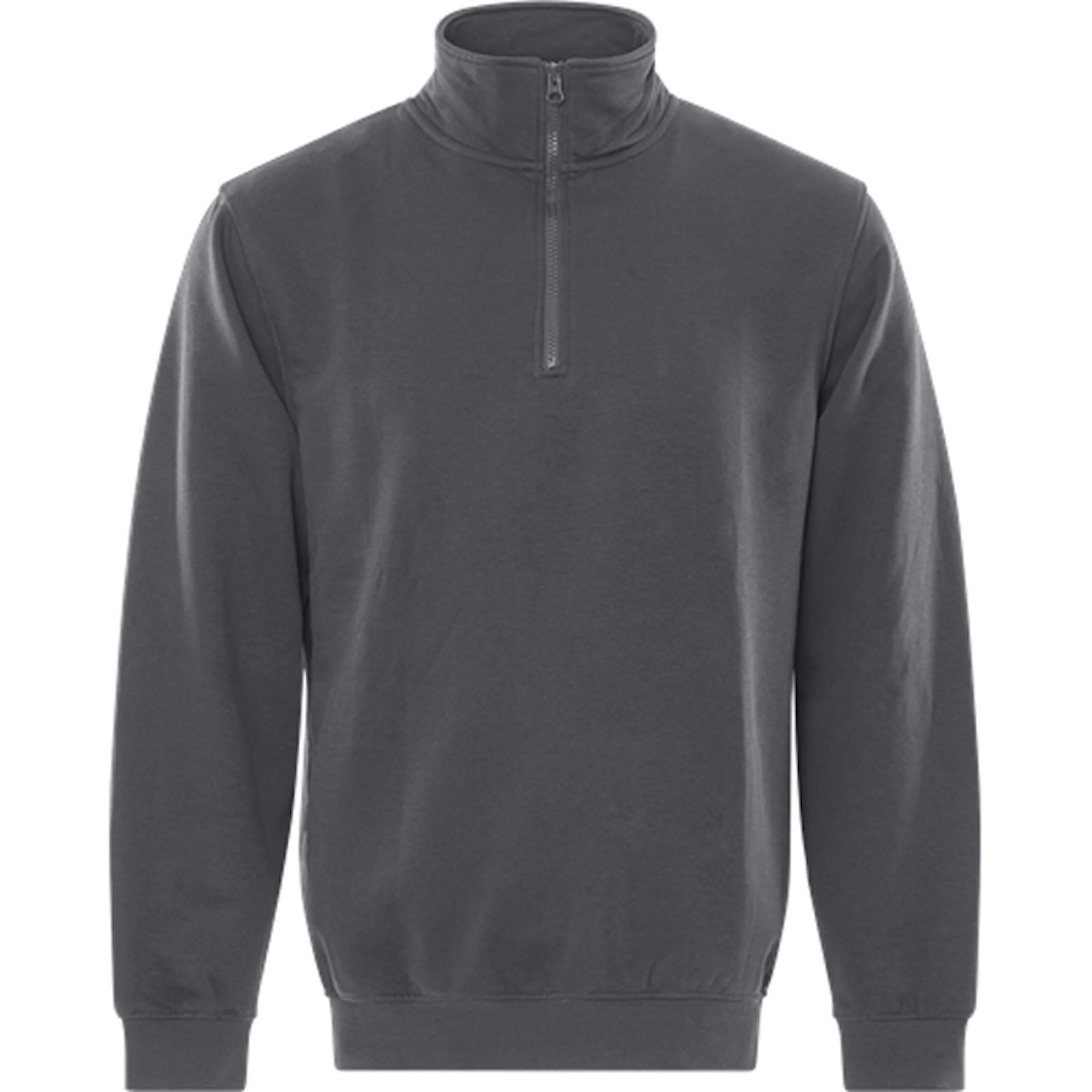 SWEATSHIRT KORT ZIP 1737 SWB Färg: Mörkgrå, Storlek: M