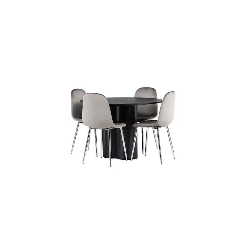Matgrupp Venture Home Olivia Ø110 cm med 4 st Eva stolar