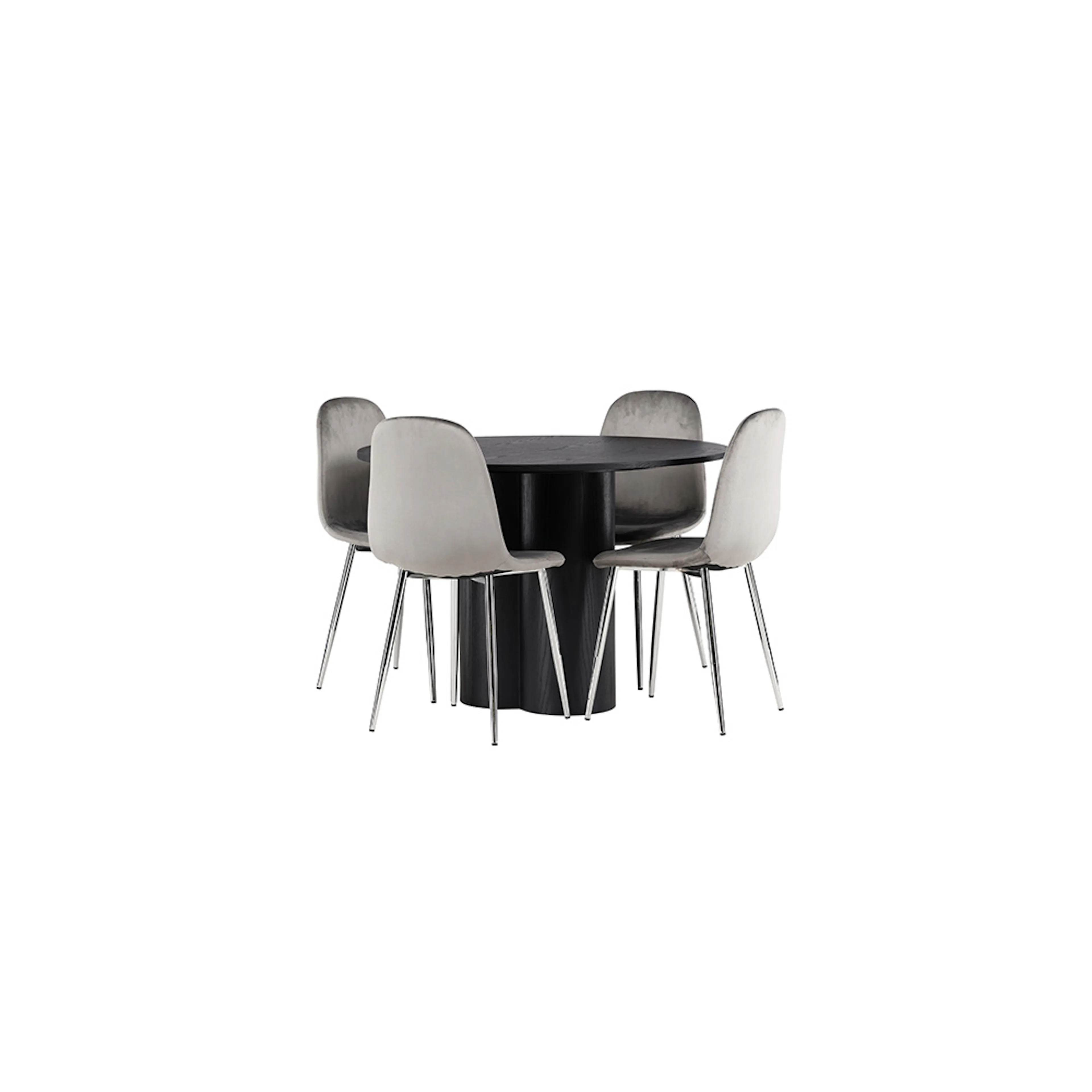 Matgrupp Venture Home Olivia Ø110 cm med 4 st Eva stolar